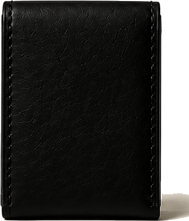 The Field Wallet in Black leather, back