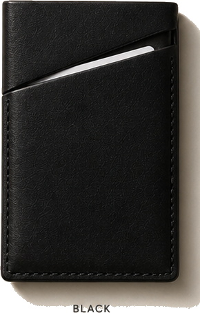 The Card in black leather