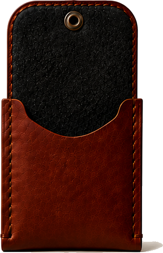 The Field Wallet in Cognac leather, open