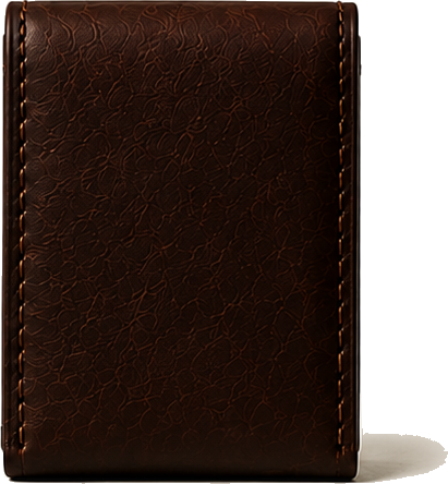The Field Wallet in Brown leather, back
