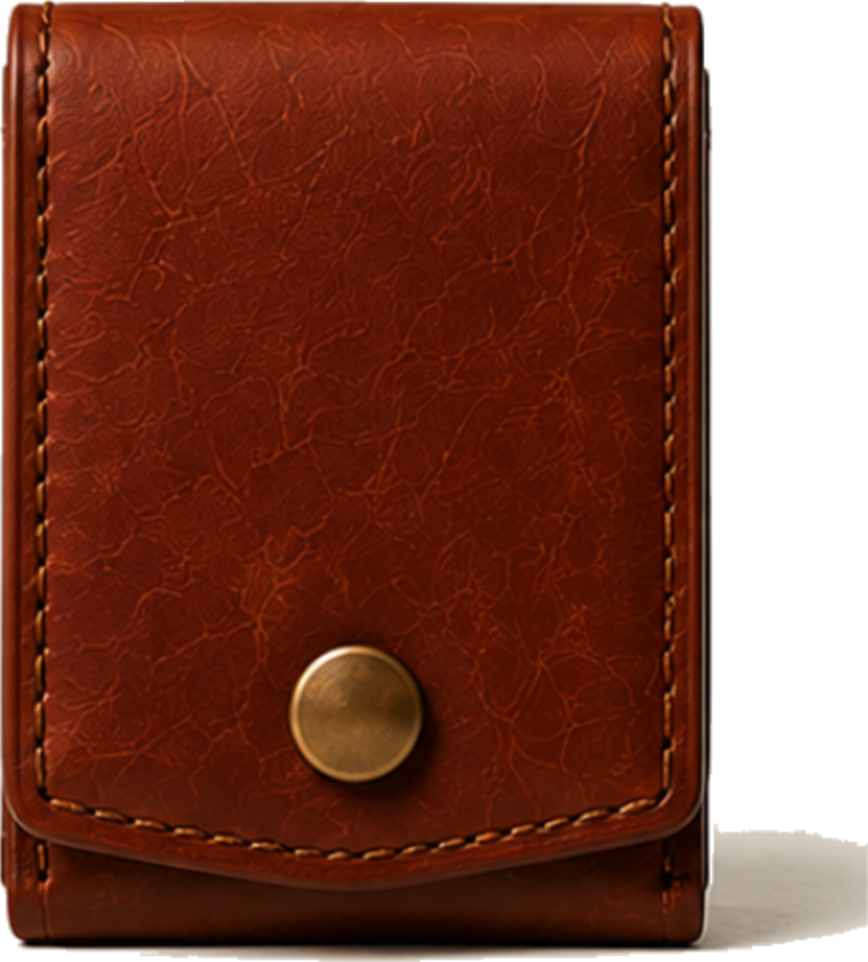 The Field Wallet in cognac vegetable-tanned leather
