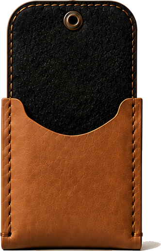 The Field Wallet in Natural leather, open