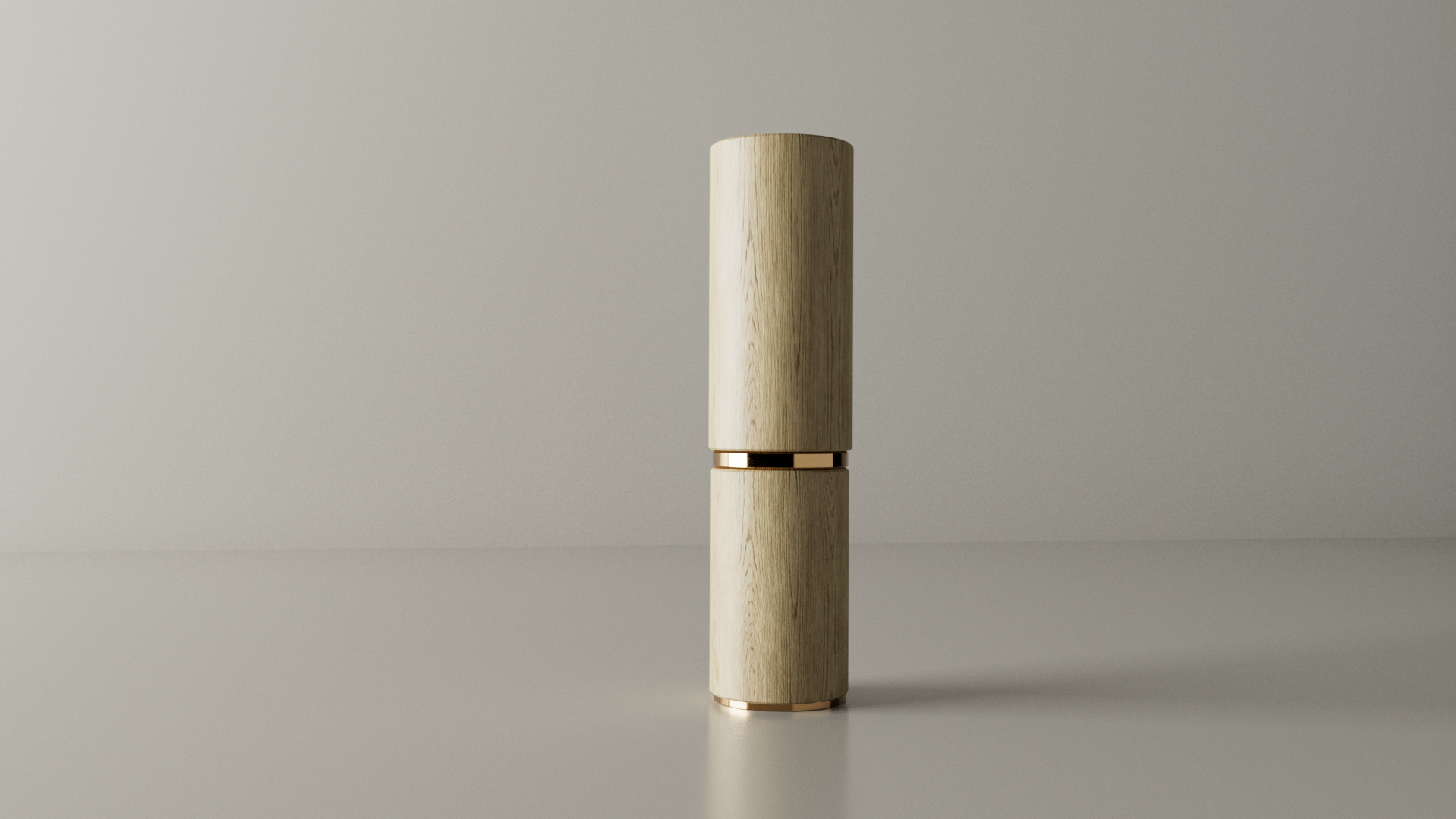 The Mill in natural white oak with a brass collar