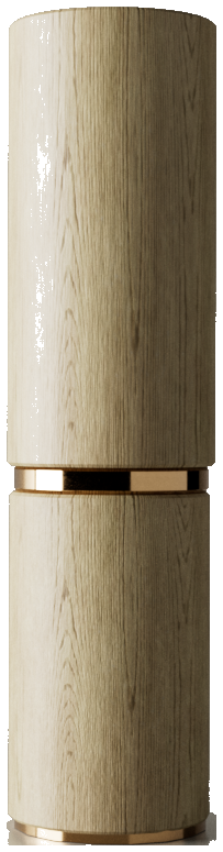 The Mill in natural white oak with a brass collar
